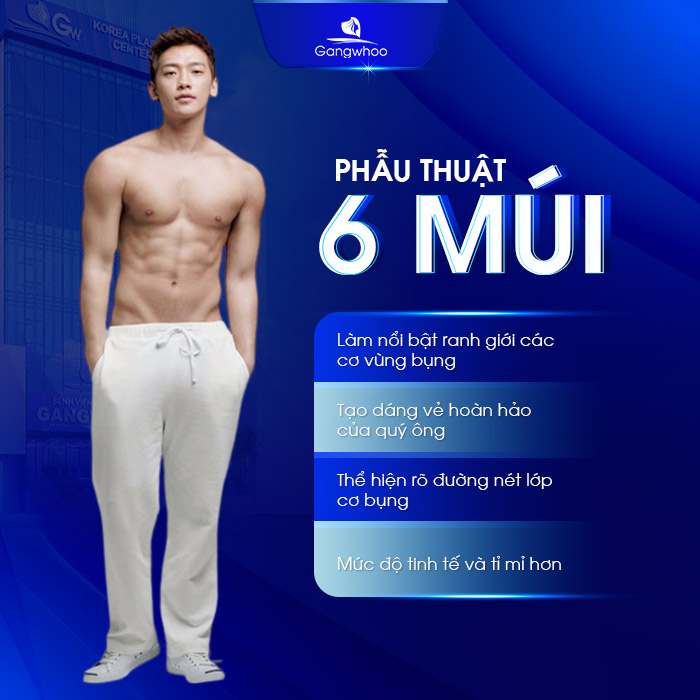 Phẫu thuật 6 múi tạo đường nét cơ bụng săn chắc cho nam giới