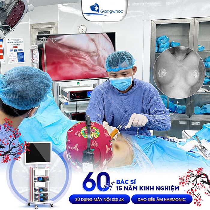TMV Gangwhoo ứng dụng máy nội soi 4K và dao siêu âm Harmonic